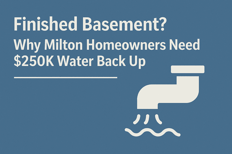 Finished Basement? Why Milton Homeowners Need $250 K Water Back Up