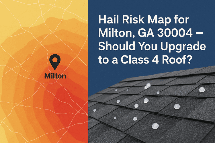 Hail Risk Map for Milton, GA 30004 — Should You Upgrade to a Class-4 Roof?